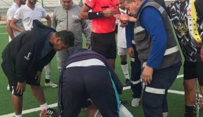 اللاعب نور يكن تعرض لتدخل قوى من أحد لاعبي فريق الساحة تسبب في بلع لسانه