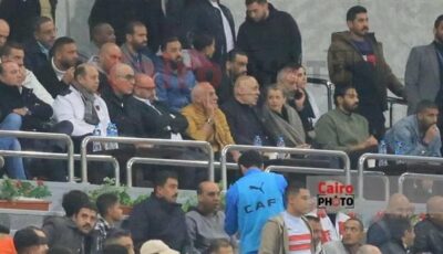 جروس يحضر مباراة الزمالك والمصري بـ ستاد برج العرب