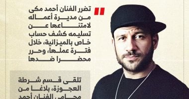 حكاية أزمة أحمد مكى مع مديرة أعماله من كشف الحساب لقسم شرطة العجوزة.. إنفوجراف